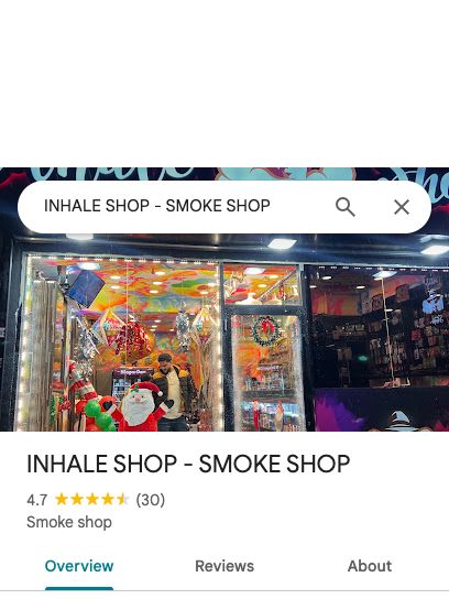 Inhale Shop location