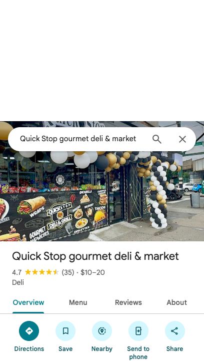 Quick Stop Gourmet Deli location
